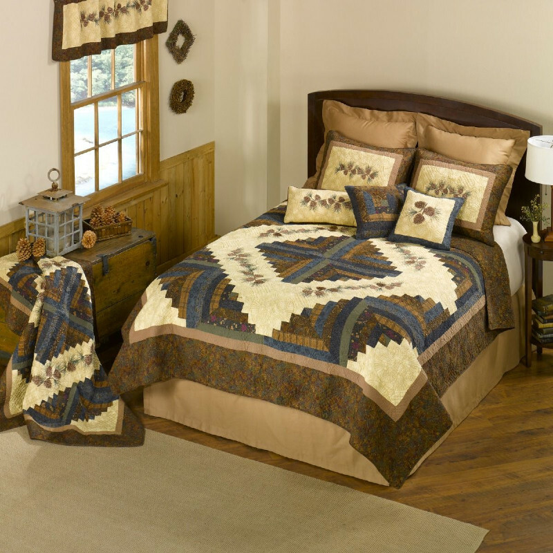 Cabin Raising Pine Cone Quilt Collection By Donna Sharp Cornucopia