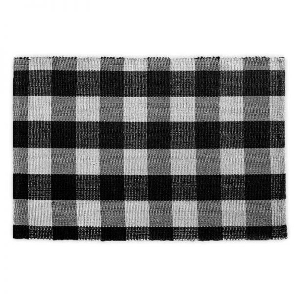 Black and White Buffalo Check Farmhouse Collection Cornucopia