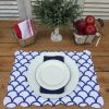 navyamd white-waves-quilted-reversible-rectangle-place-mat-with-navy-cloth-napkin