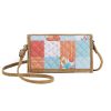 donna-sharp-coral-salmon-aqua-teal-blue-tan-white-quilted-patchwork-large-trifold-crossbody-wallet