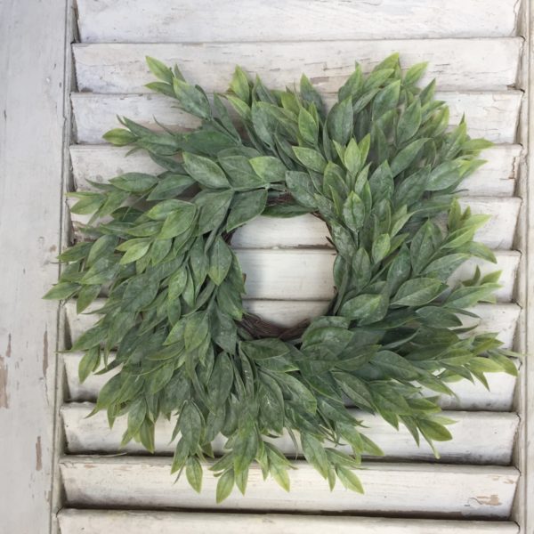 medium-rainwashed-farmhouse-cottage-rustic-14-inch-wreath-greenery-on-aged-shutters