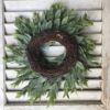 large-rainwashed-farmhouse-cottage-rustic-14-inch-wreath-greenery-on-aged-shutters (Back)