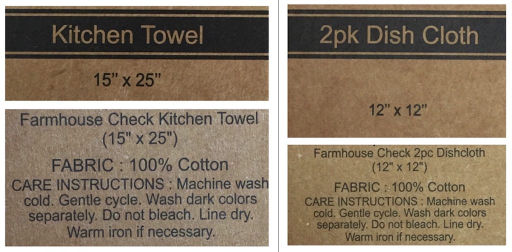 Farmhouse Buffalo Check Waffle Weave Black and White Kitchen Towels and Dish  Cloths - Cornucopia