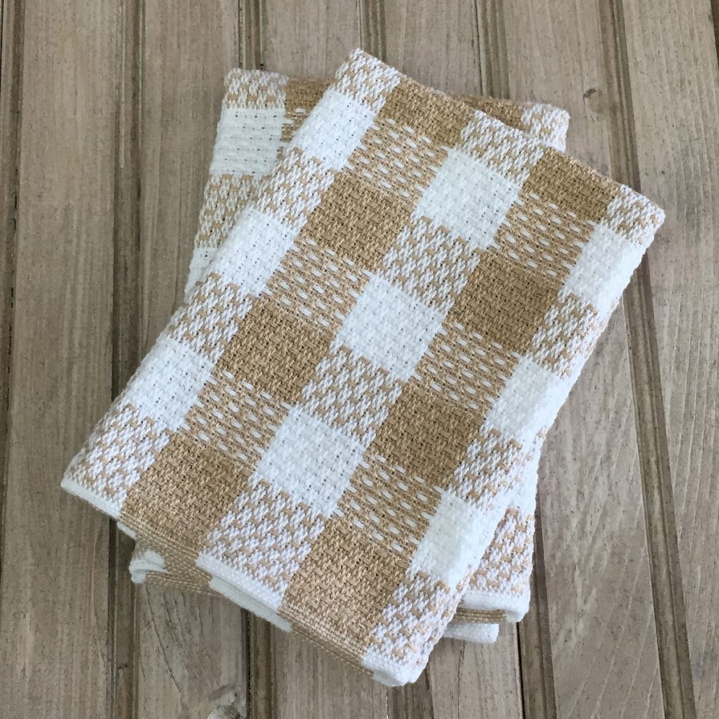 Farmhouse Buffalo Check Waffle Weave Tan And White Kitchen Towels And   Waffle Weave Resize 19 1024x1024 