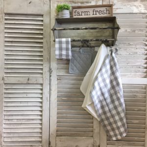 Farmhouse Buffalo Check Waffle Weave Red and White Kitchen Towels and Dish  Cloths - Cornucopia