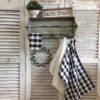 Black and White Buffalo Check Waffle Weave Kitchen Towels and Dishclothes Collection