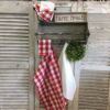 Red and White Buffalo Check Waffle Weave Kitchen Towels and Dishclothes Collection