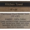Buffalo Check Kitchen Towels Care Info