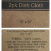 Set of 2 Buffalo Check Dishclothes Care Info