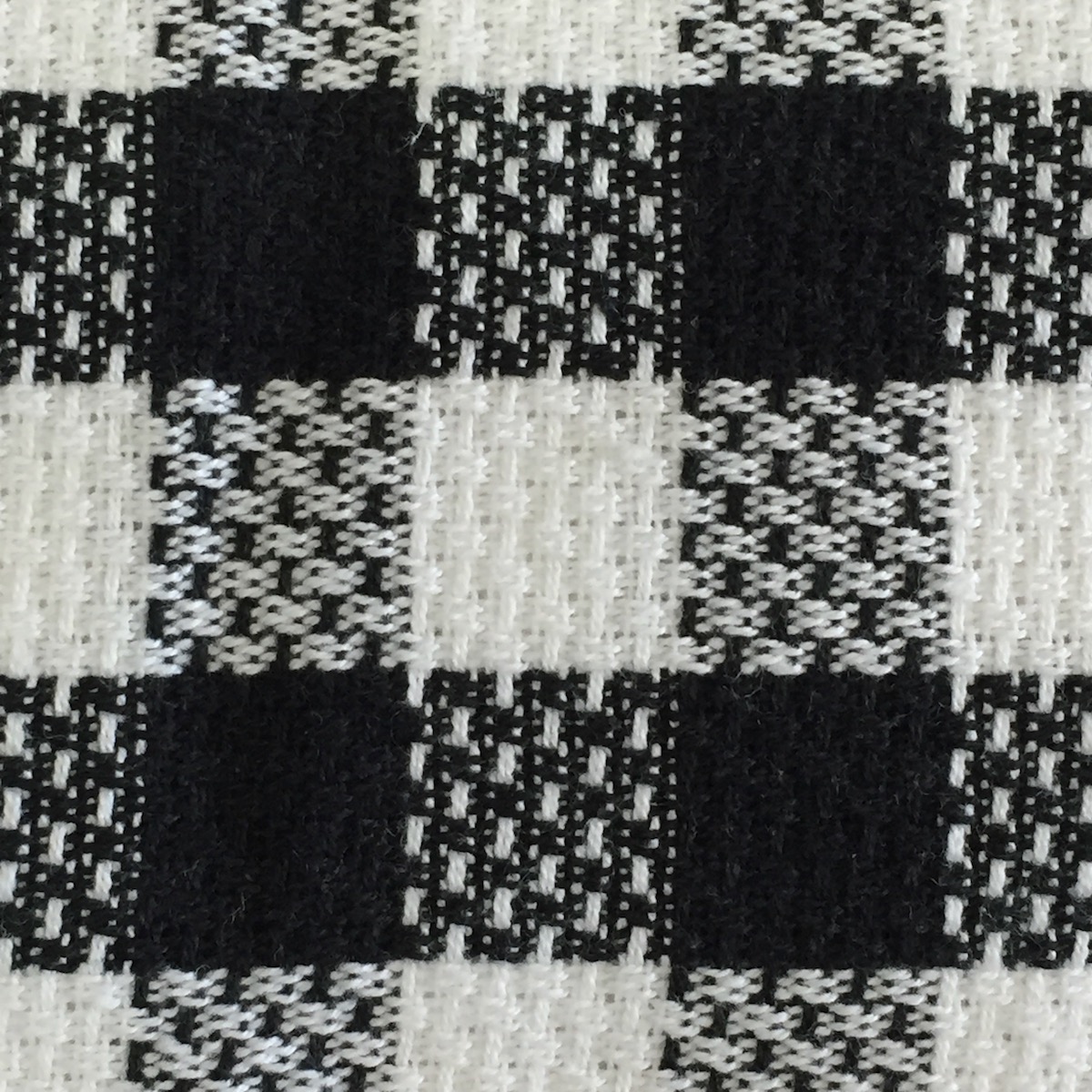 Farmhouse Buffalo Check Waffle Weave Black and White Kitchen