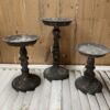 French Gray Aged Patina Decorative Holders