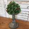 tea leaf berry half sphere greenery on aged patina holder