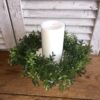 New England Boxwood Greenery Candle Ring