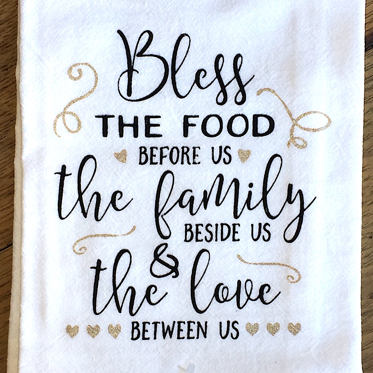 100% Cotton Flour Sack Kitchen Towel- Bless Our Nest - Cornucopia