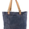 Vuierra Canvas Tote Bag with Leather Handles