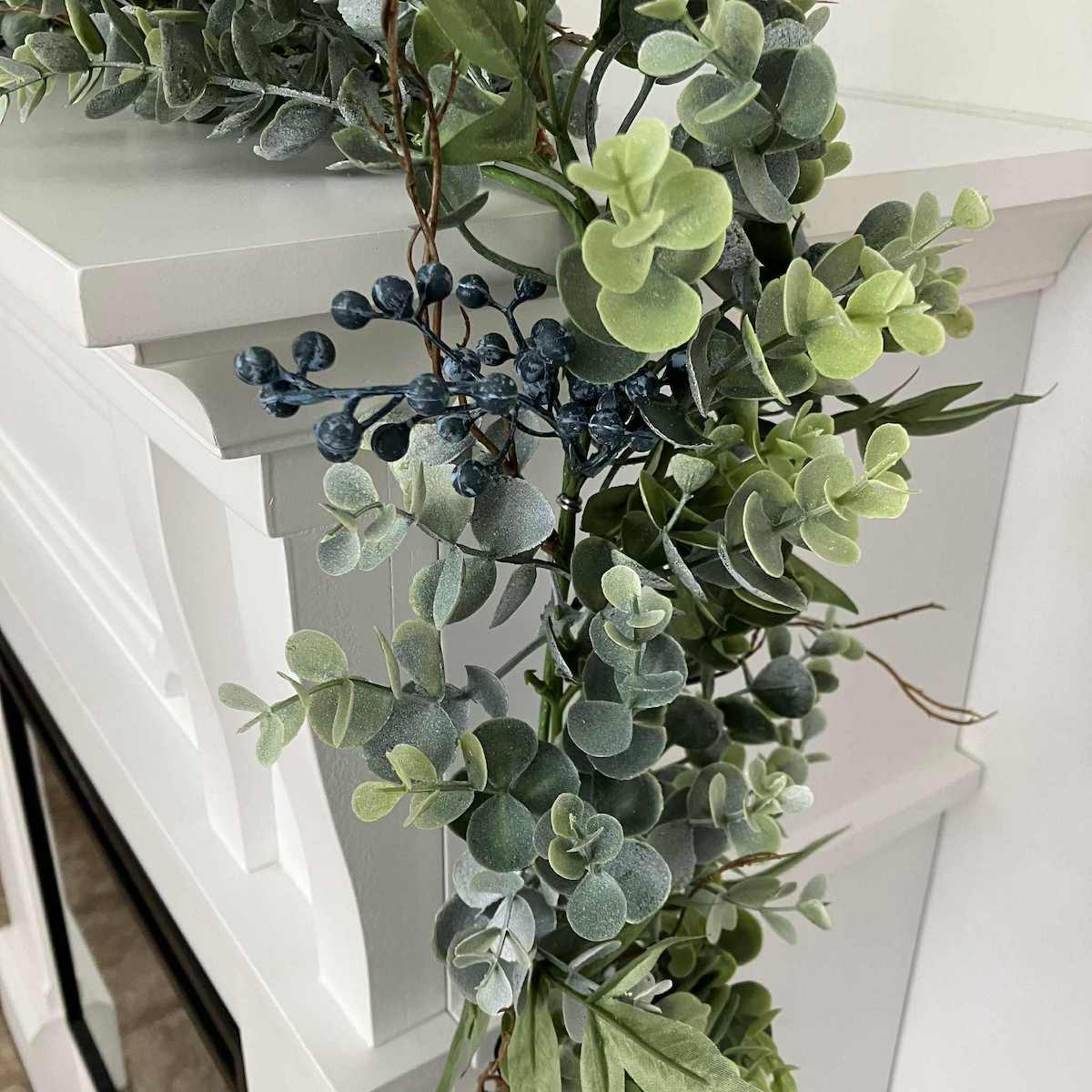 Lapis Hills Eucalyptus and Berries Faux Greenery Garland