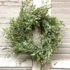 Mixed Sage Medium Wreath and Candle Ring