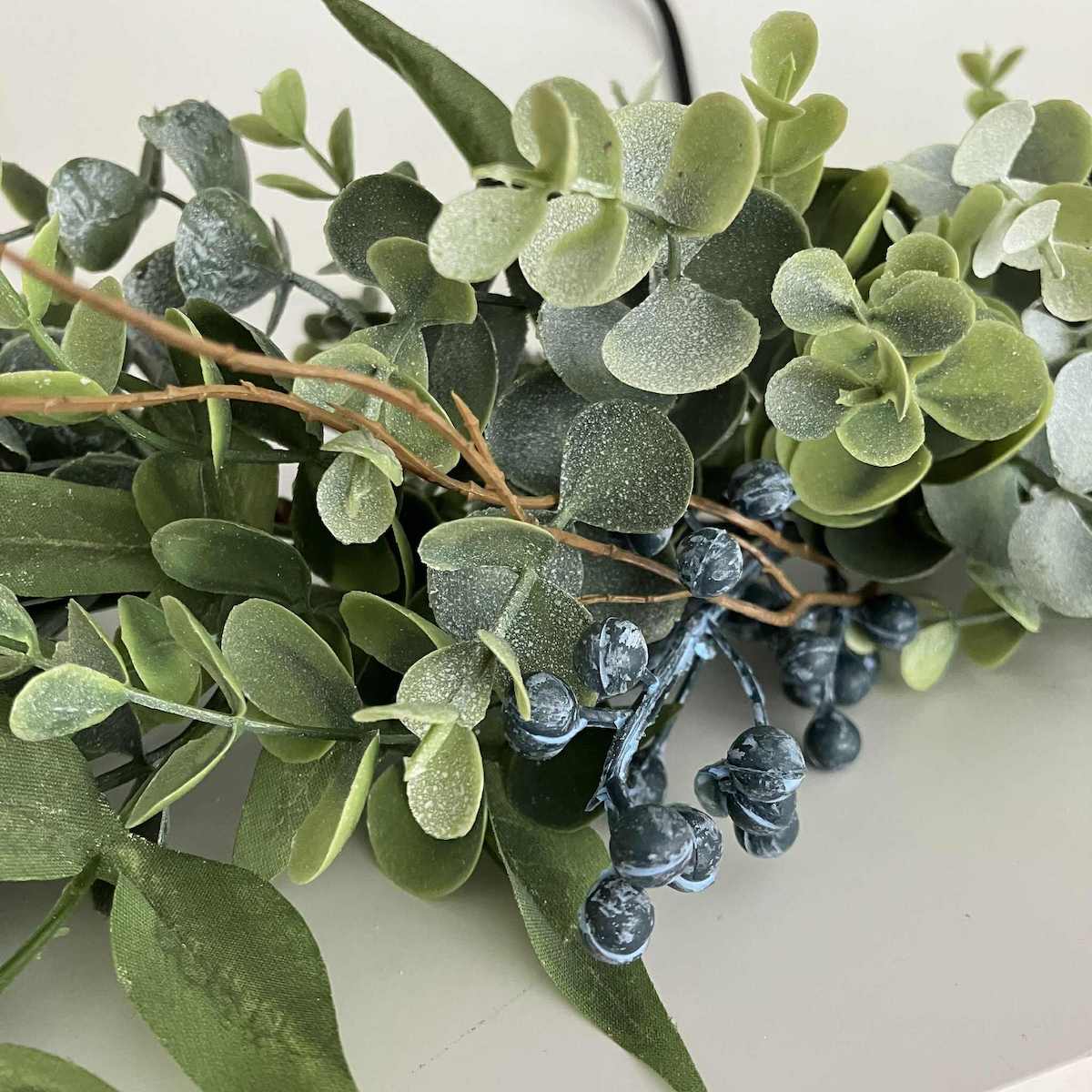 Lapis Hills Eucalyptus and Berries Faux Greenery Garland