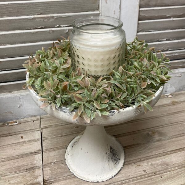 Shiloh Leaves Small Wreath and Candle Ring