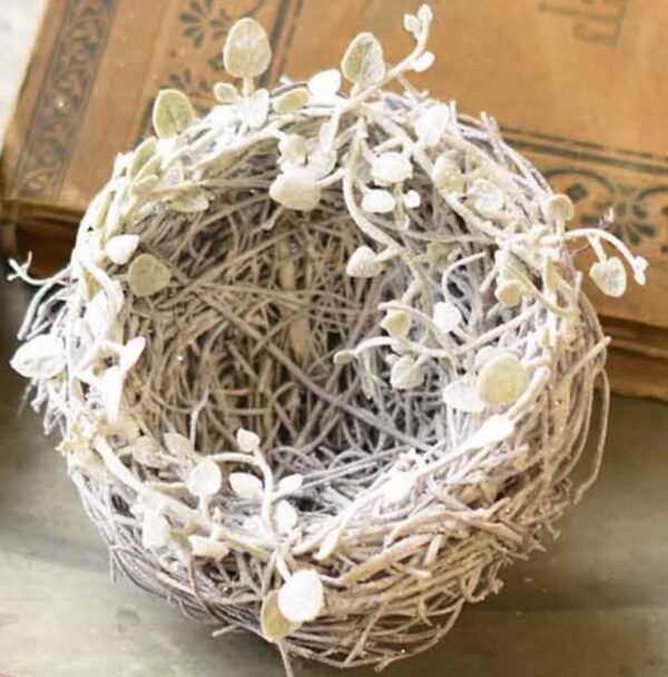 Frosted Twined Vine Nest FROST TWINED VINE NEST 5”