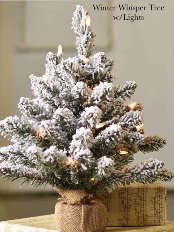 SNOWY WINTER WHISPER TREE WITH LIGHTS SNOWY WINTER WHISPER TREE WITH LIGHTS