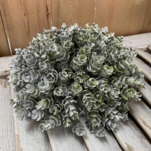 Frost Gleam Hops Faux Greenery Half Sphere