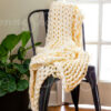 Cream, Chunky Knit Throw