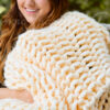 Cream, Chunky Knit Throw