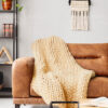 Cream, Chunky Knit Throw