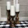 Chestnut Wood Candle Holders