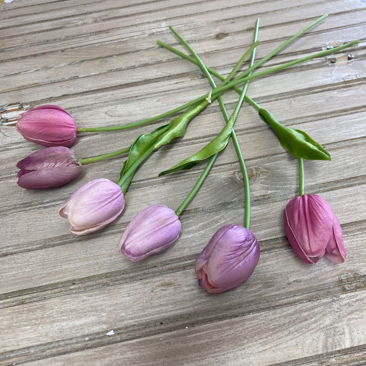 Spring Faux Purple Tulips
