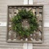 New England Boxwood Greens Medium Candle Ring and Wreath