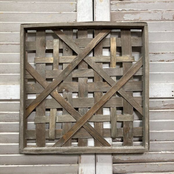 Greywashed Square Lattice Work Decorative Frame