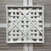 Whitewashed Square Lattice Work Decorative Frame