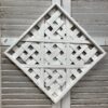 Whitewashed Square Lattice Work Decorative Frame