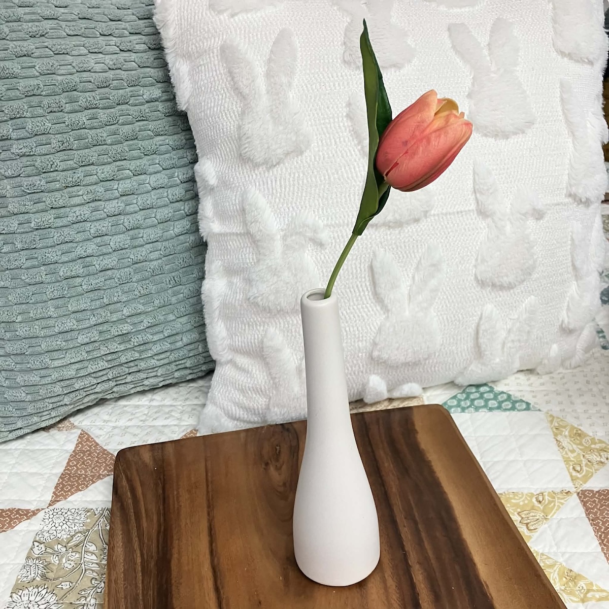 Single Stem Sorbet Real Touch Tulips Bouquet in Vase