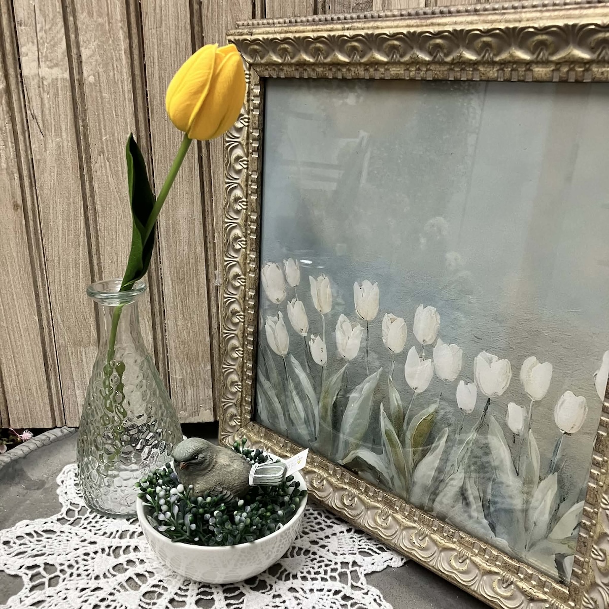 Single Stem Yellow Real Touch Tulip