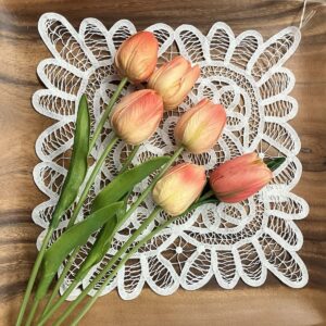 Set of 6 Sorbet Real Touch Tulips