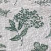 Green Botanical Quilt Set Close Up