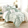 Green Botanical Quilt Set