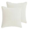 Cross Stitch Solid Cream Quilted Euro Shams