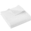 Cross Stitch White Quilted Throw