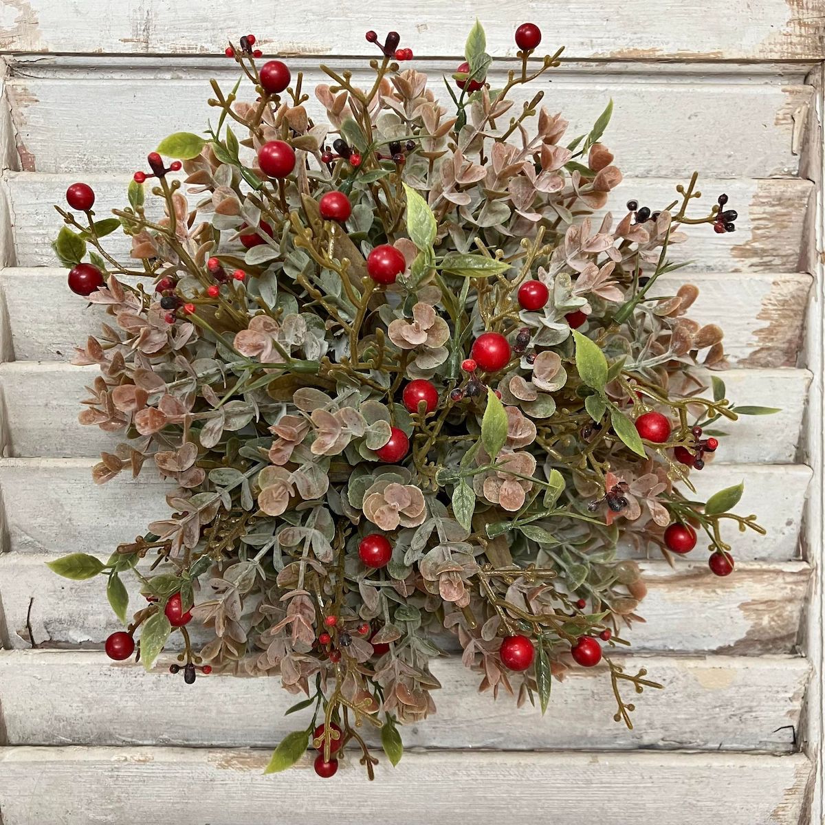 Foggy Morning Foliage with Berries Half Sphere