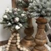 Beaded Decorative Heart with Wooden Candlesticks
