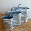 Galvanized Oval Decorative Wall Planters, 3 sizes