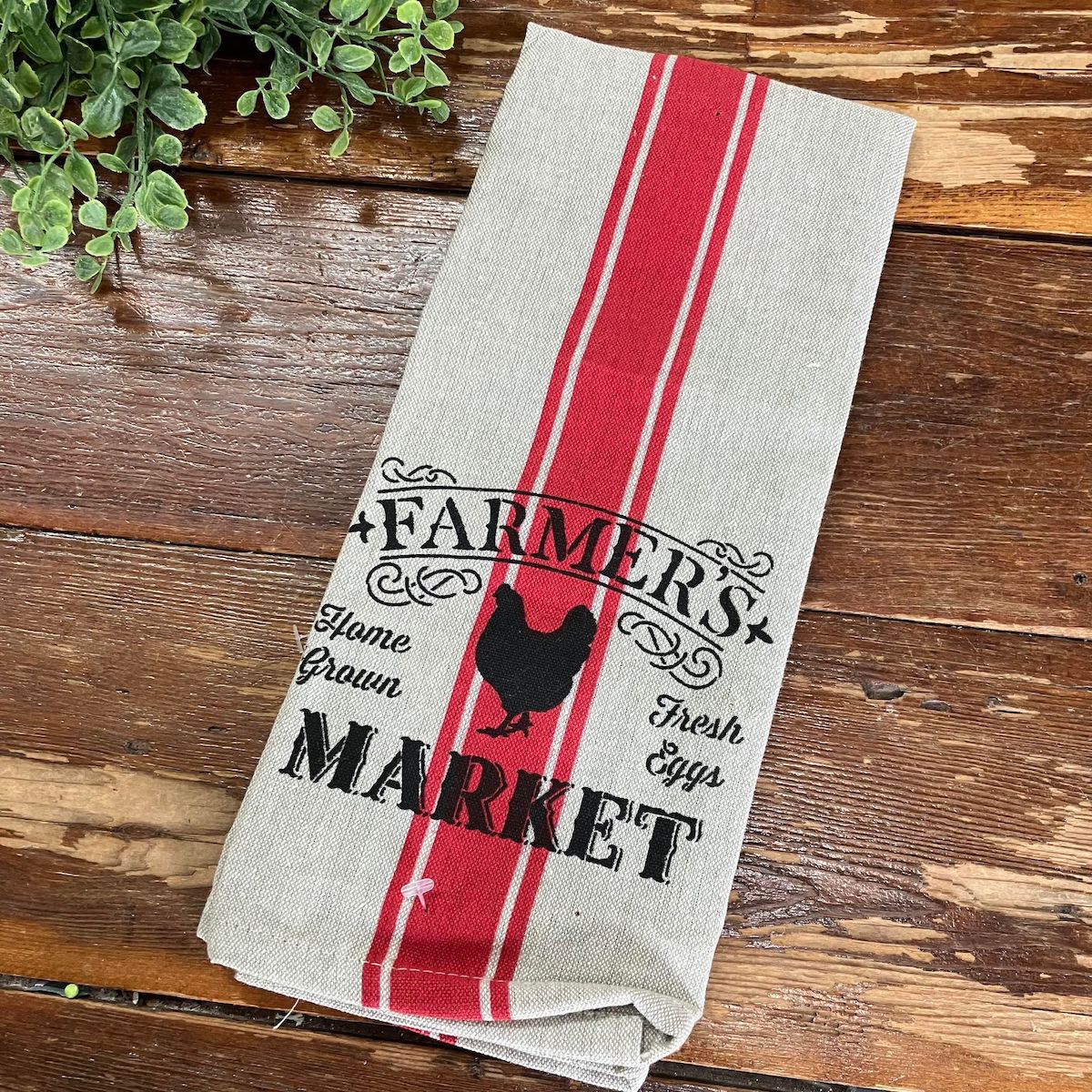 Farmers Market Rooster Kitchen Towel