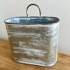 Medium Galvanized Oval Decorative Wall Planter