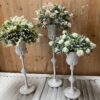 Heirloom Collection on Fluted Holderd Heirloom Greens on 3 Cream Fluted Holders
