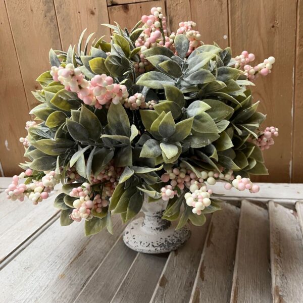 Shallow Straits Pink Half Sphere Heirloom Blush Berry Half Sphere in Aged Patina Cream Apolla Vessel