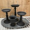 Matte Black Verona Decorative Holders Assortment